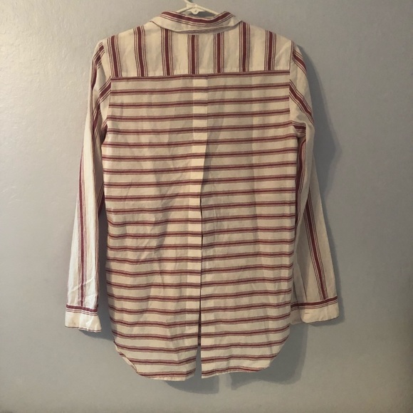 Topshop Open-back Striped Buttondown Size XS - Picture 3 of 5